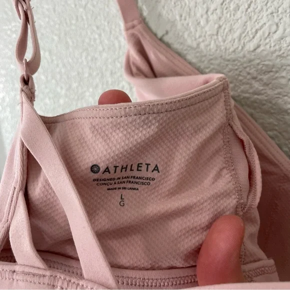 Athleta Elation Sport Bra Orchid Pink Sz Large - Picture 5 of 5
